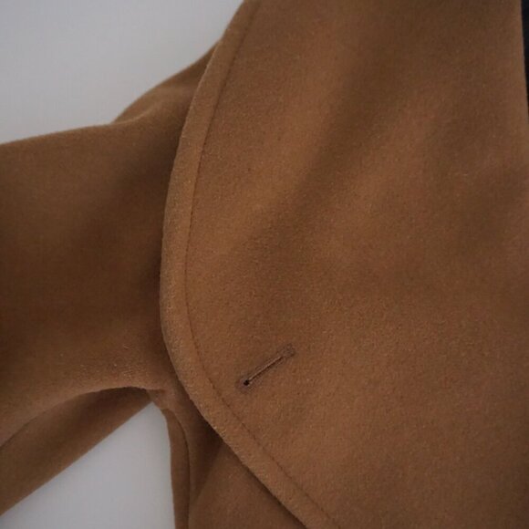 Aritzia Wilfred Brown 70% Wool 10% Cashmere Belted Trench Peacoat Coat Small - Picture 13 of 16